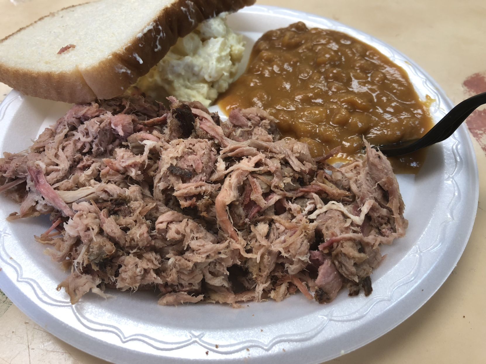 Barbecue plate at Pig Out BBQ